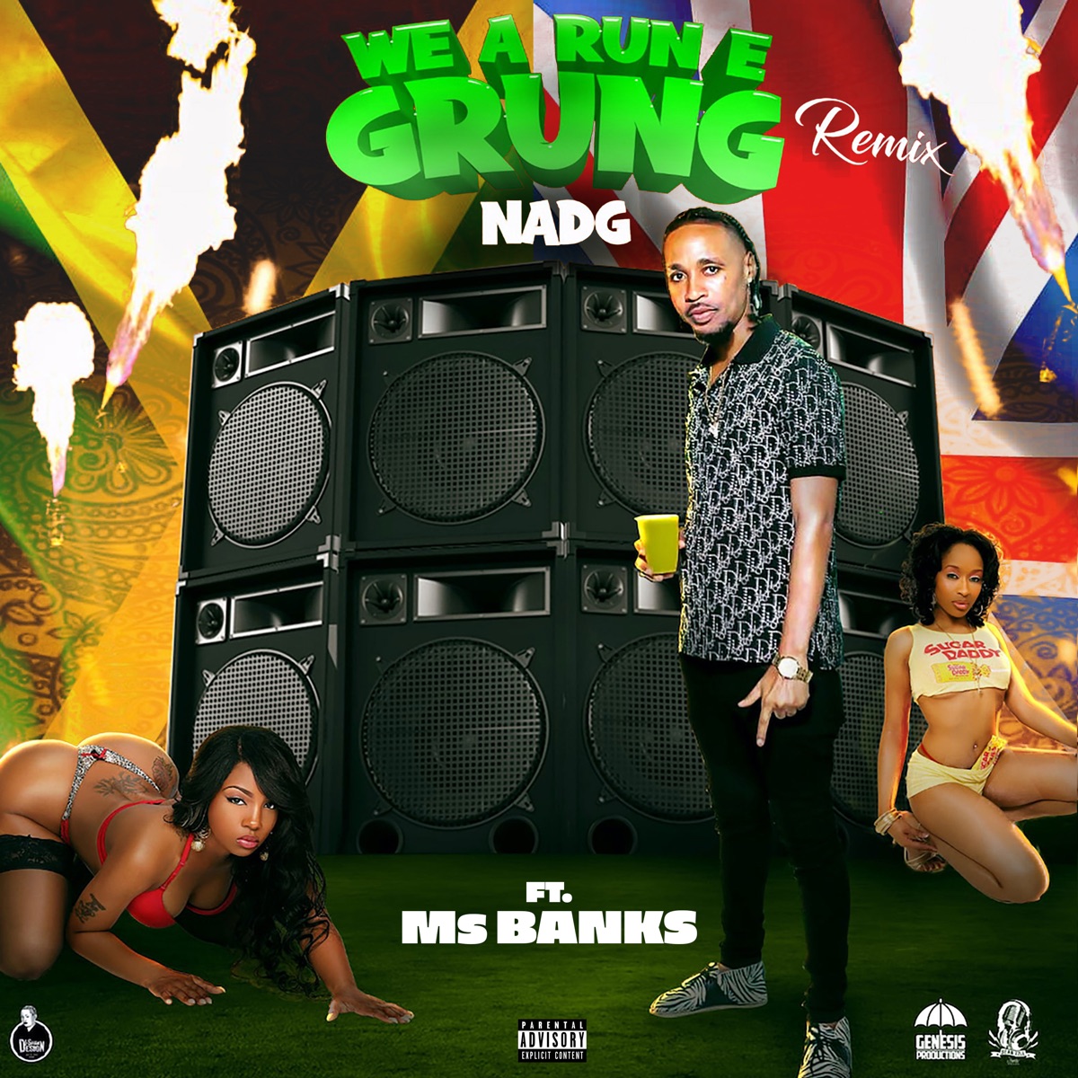 We a Run E Grung (Ms Banks Remix) - Single by Nadg album cover