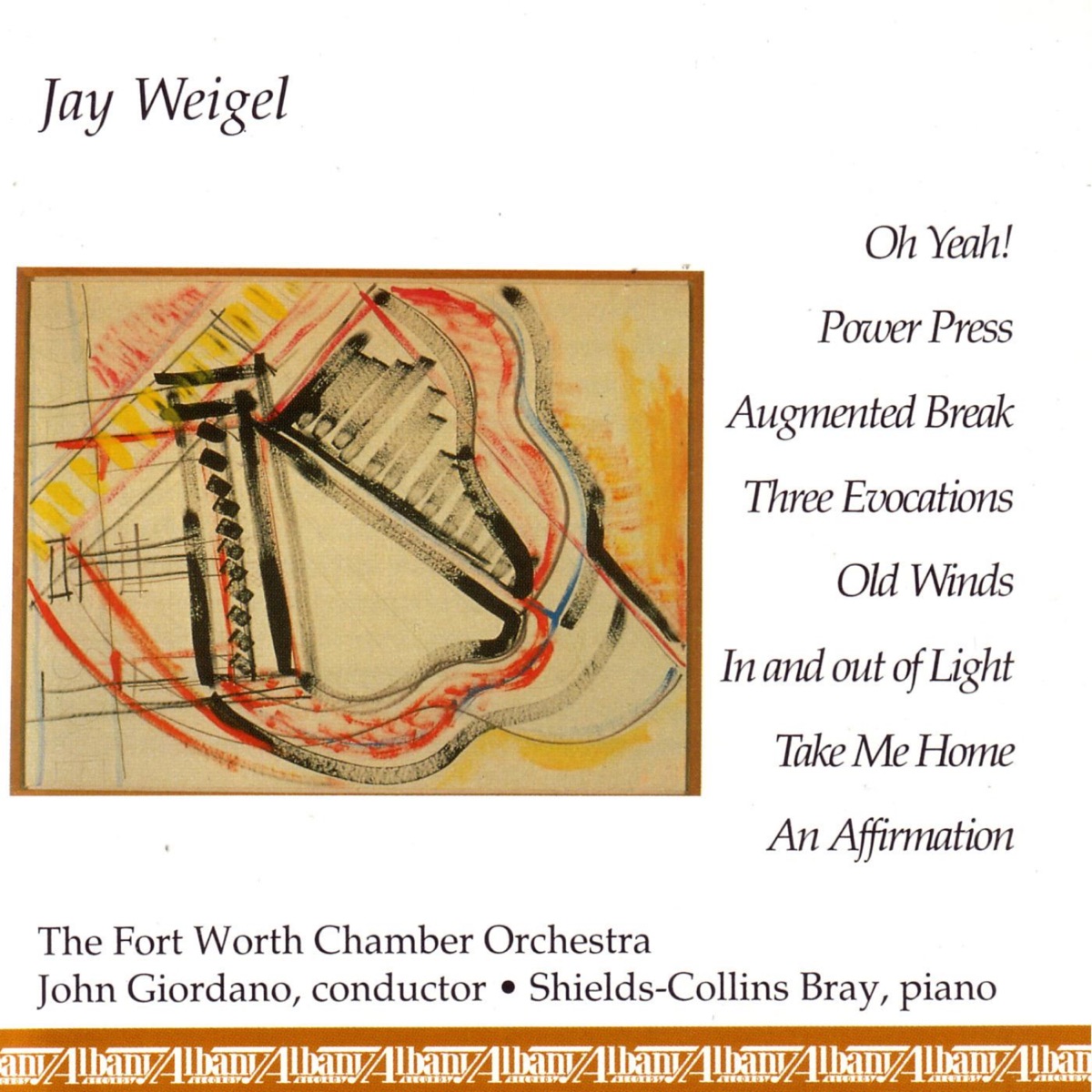 Music of Jay Weigel by Fort Worth Chamber Orchestra, John Giordano & Sally Sherwin album cover