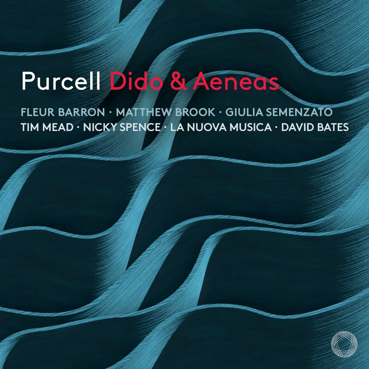 Purcell: Dido and Aeneas by La Nuova Musica, David Bates, Tim Mead, Fleur Barron, Giulia Semenzato, Nicky Spence & Matthew Brook album cover