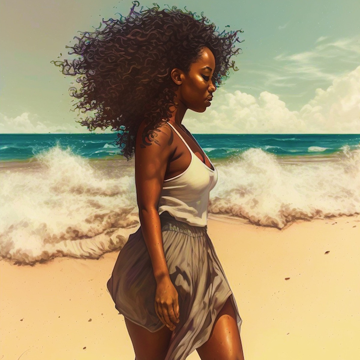 Gata Praiana - Single by Real Nage, Phoeniixx & Indie Space album cover