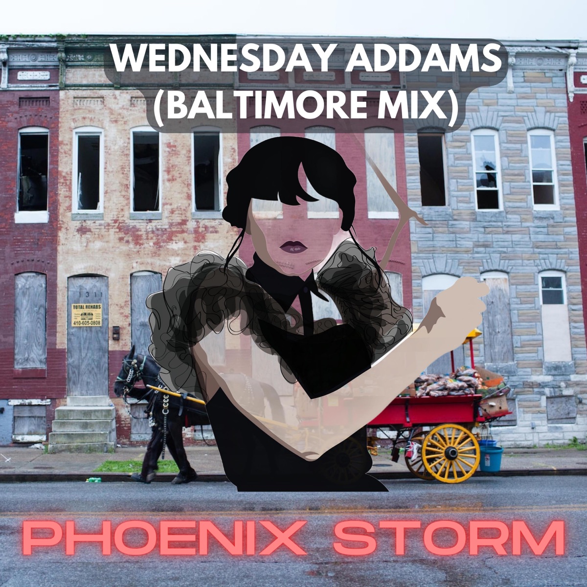 Wednesday Addams (feat. Nc17) [Baltimore Club Mix] - Single by Phoenix Storm album cover