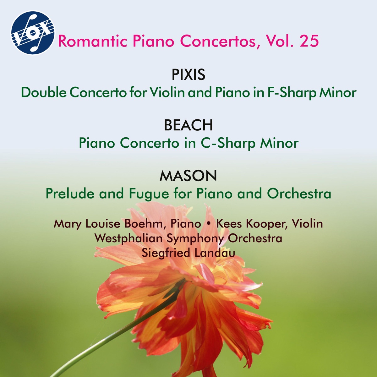 Romantic Piano Concertos, Vol. 25 by Kees Kooper, Mary Louise Boehm, Westphalian Symphony Orchestra & Siegfried Landau album cover
