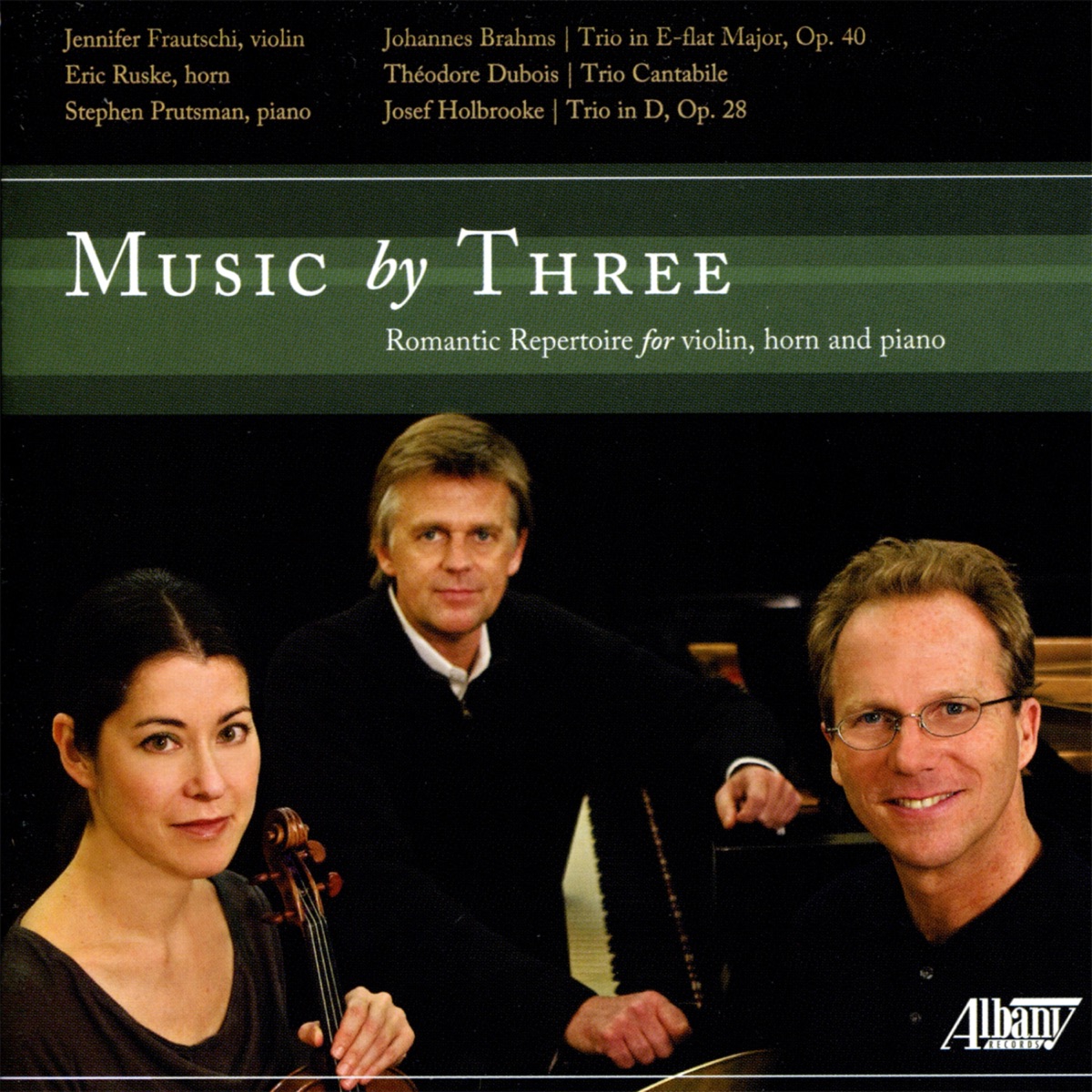 Music by Three by Eric Ruske, Stephen Prutsman & Jennifer Frautschi album cover