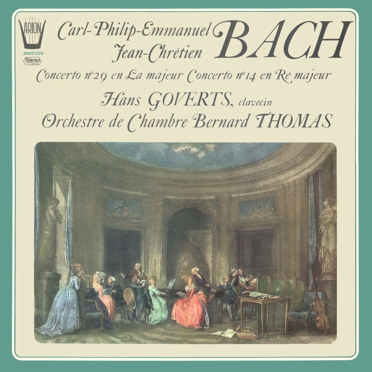 Carl-Philip-Emmanuel et Jean-Chretien Bach (Concertos pour clavecin) by Hans Goverts & Orchestre de Chambre Bernard Thomas album cover