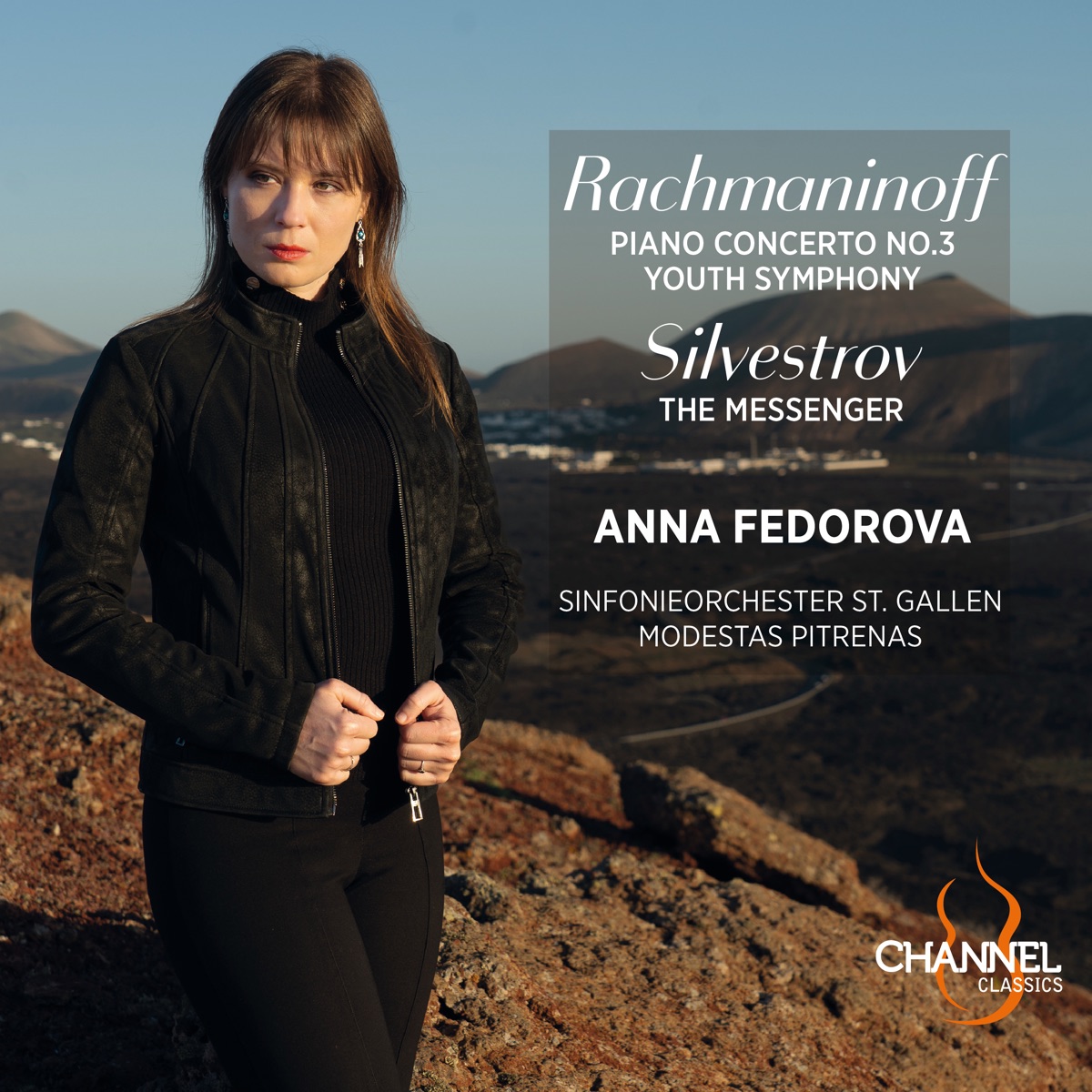 Rachmaninoff: Piano Concerto No. 3 & Youth Symphony - Silvestrov: The Messenger by Anna Fedorova, Sinfonieorchester St. Gallen & Modestas Pitrenas album cover