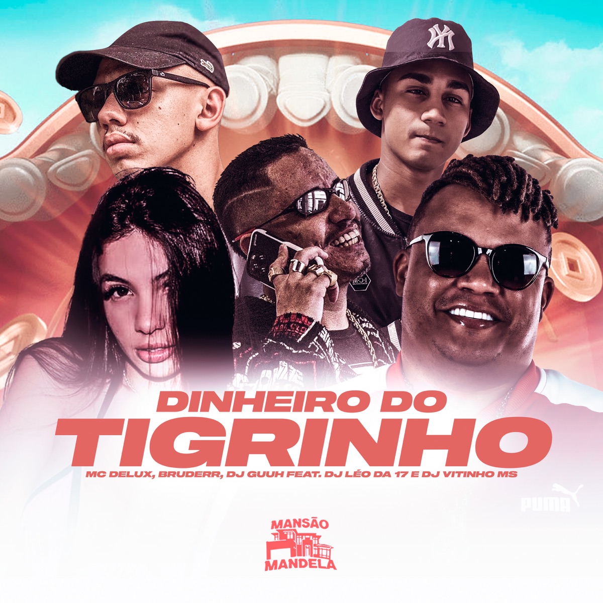 Dinheiro do Tigrinho (feat. DJ Léo da 17 & DJ VITINHO MS) - Single by Mc Delux, Bruderr & Dj Guuh album cover