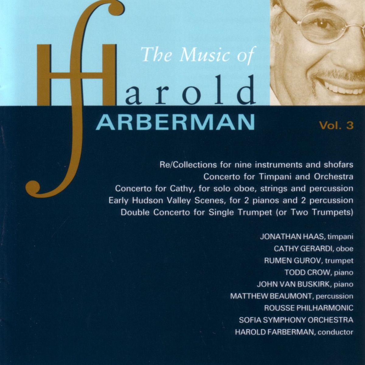 The Music of Harold Farberman, Vol. 3 by Harold Farberman & Sofia Symphony Orchestra album cover