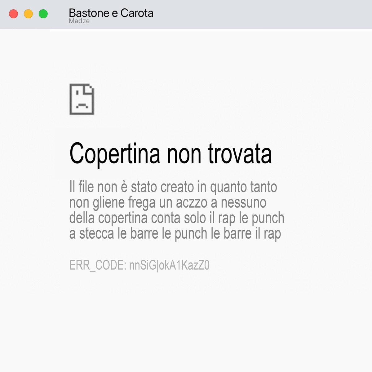 BASTONE E CAROTA (feat. A-Kurt) - Single by Madze album cover