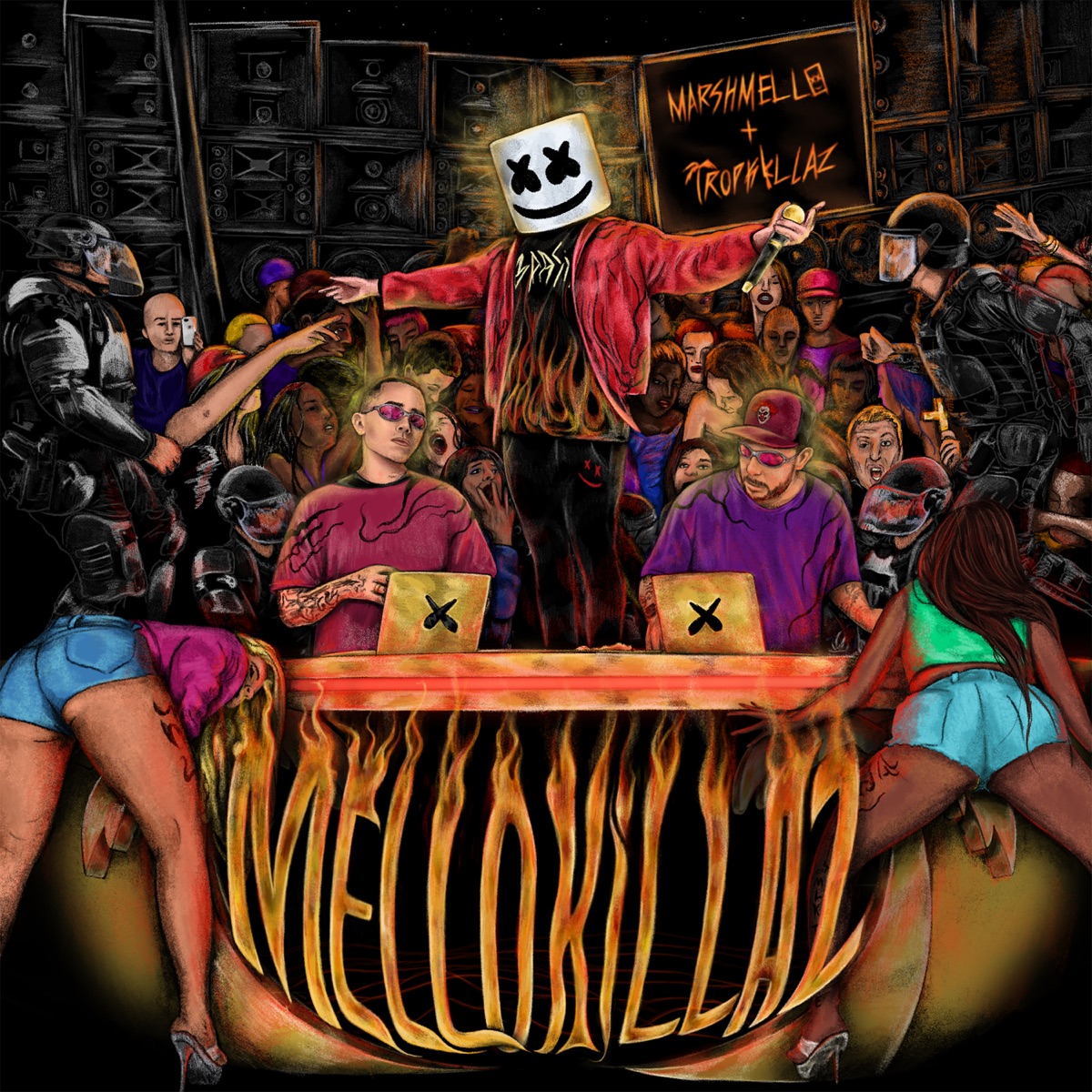 Mellokillaz - EP by Marshmello & Tropkillaz album cover