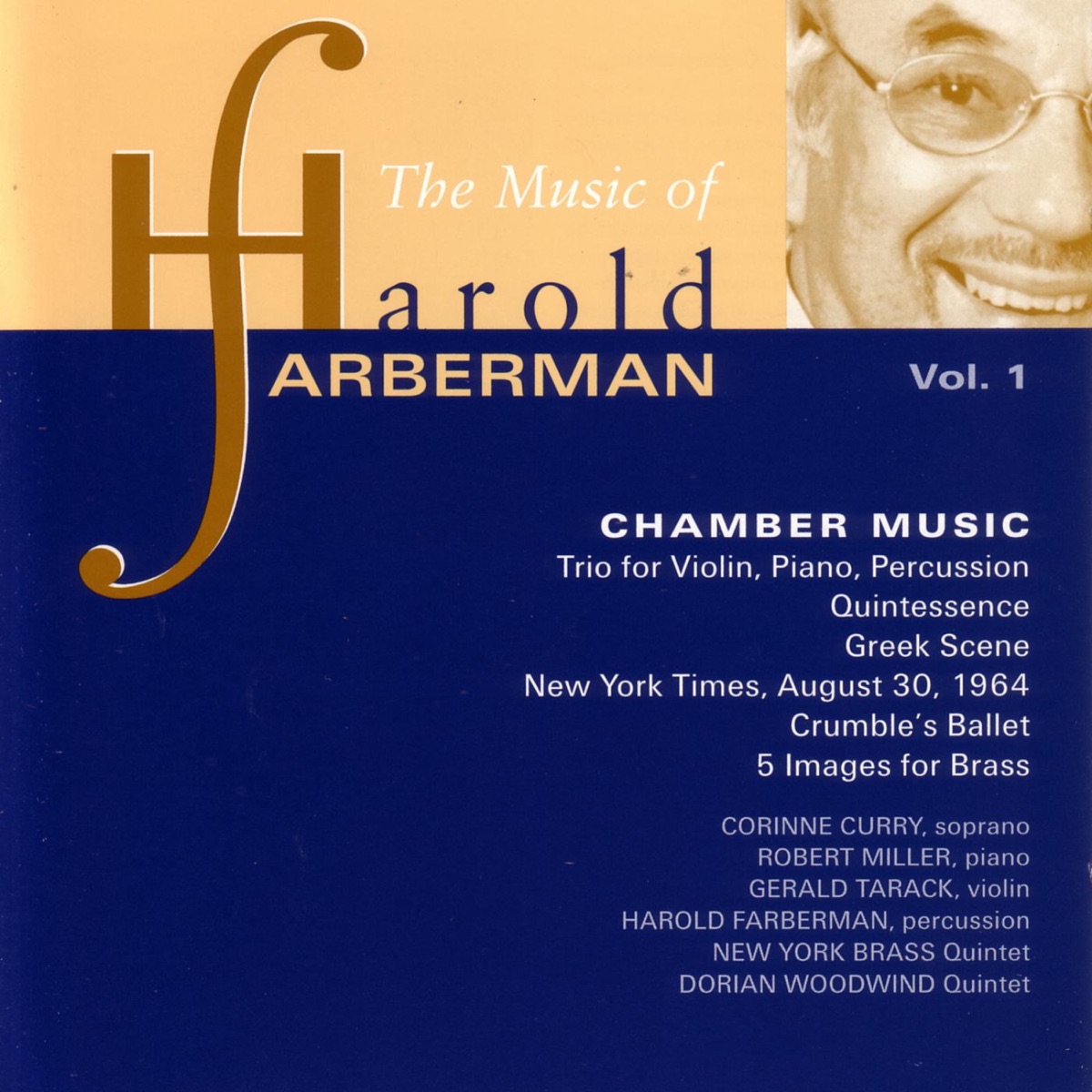 Music of Harold Farberman, Vol. 1 by Harold Farberman album cover