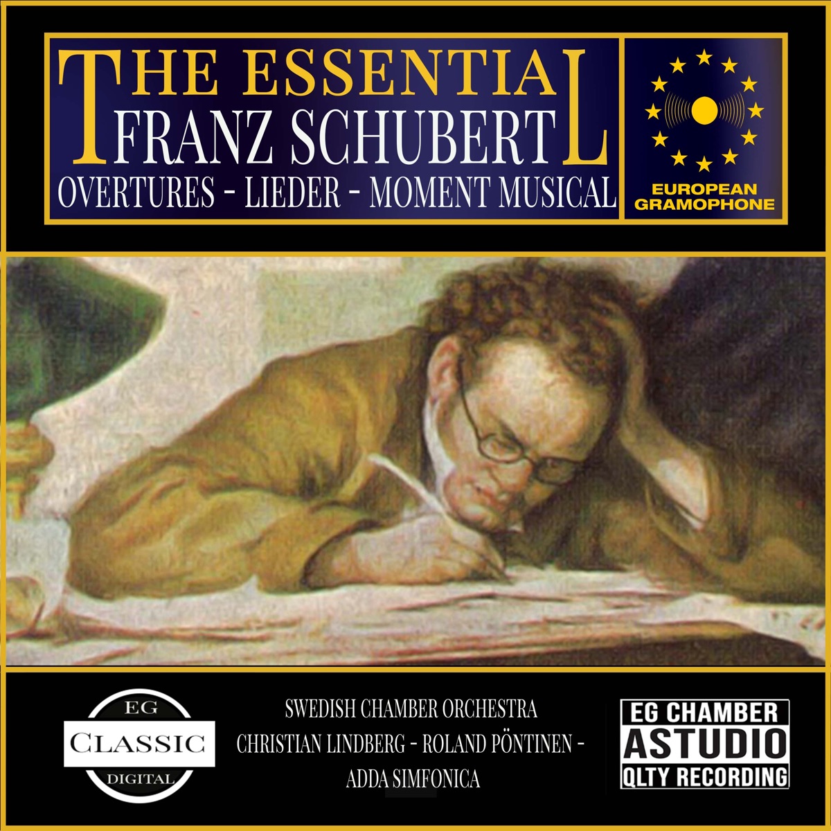 The Essential Schubert by Franz Schubert, Christian Lindberg, Swedish Chamber Orchestra & Roland Pöntinen album cover