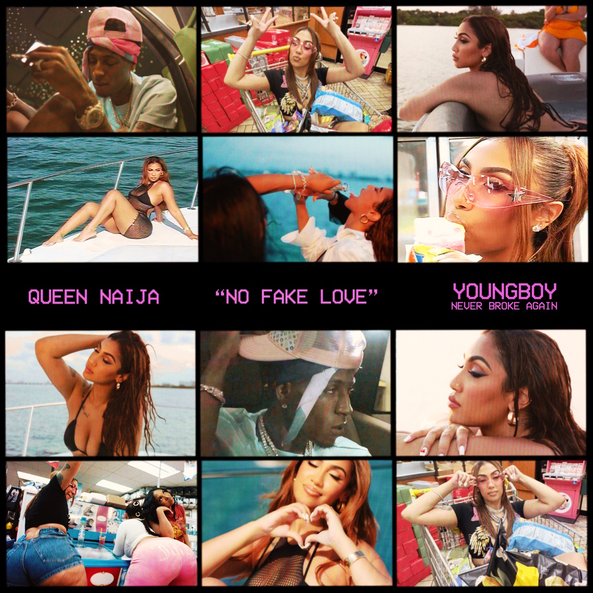 No Fake Love - Single by Queen Naija & YoungBoy Never Broke Again album cover artwork