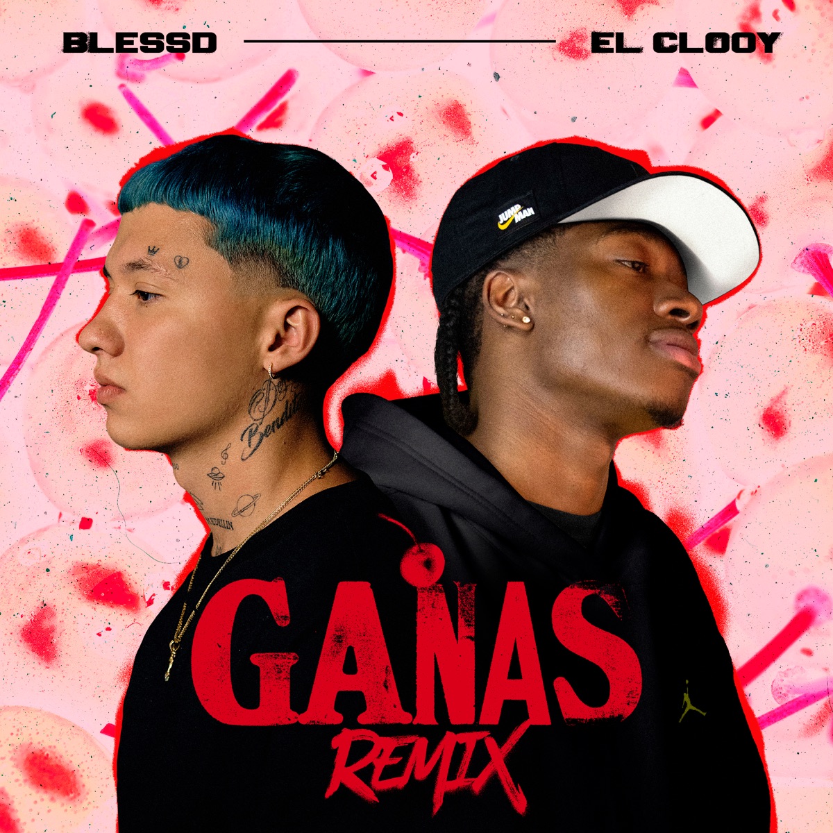 Ganas (Remix) [feat. Blessd] - Single by El Clooy album cover