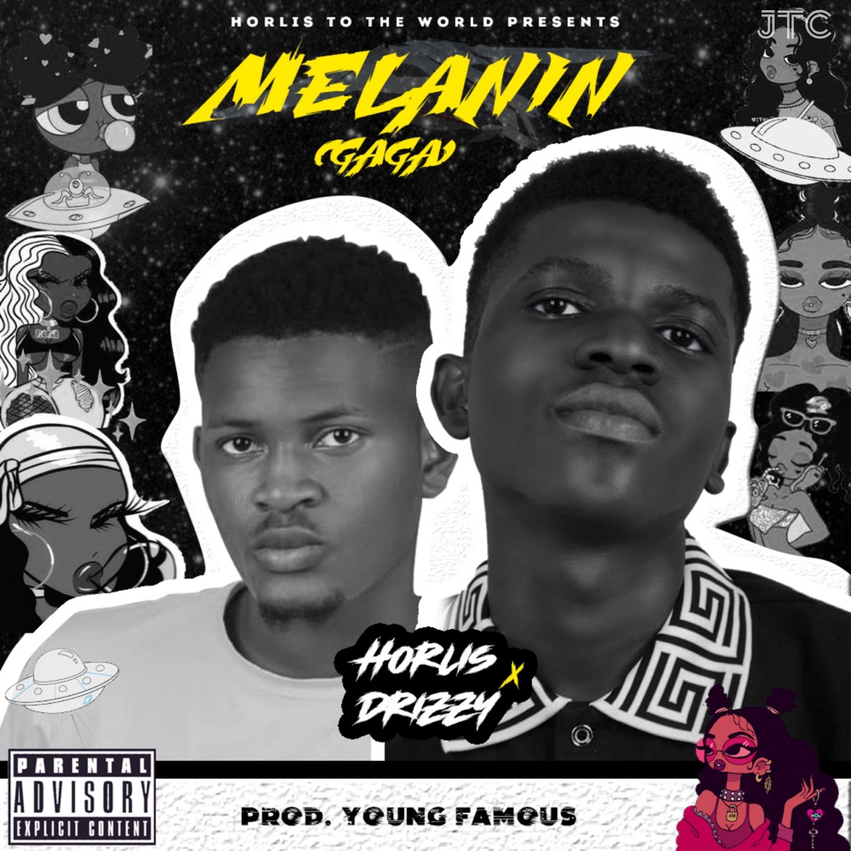 Melanin(Gaga) (feat. Drizzy) - Single by Horlis album cover