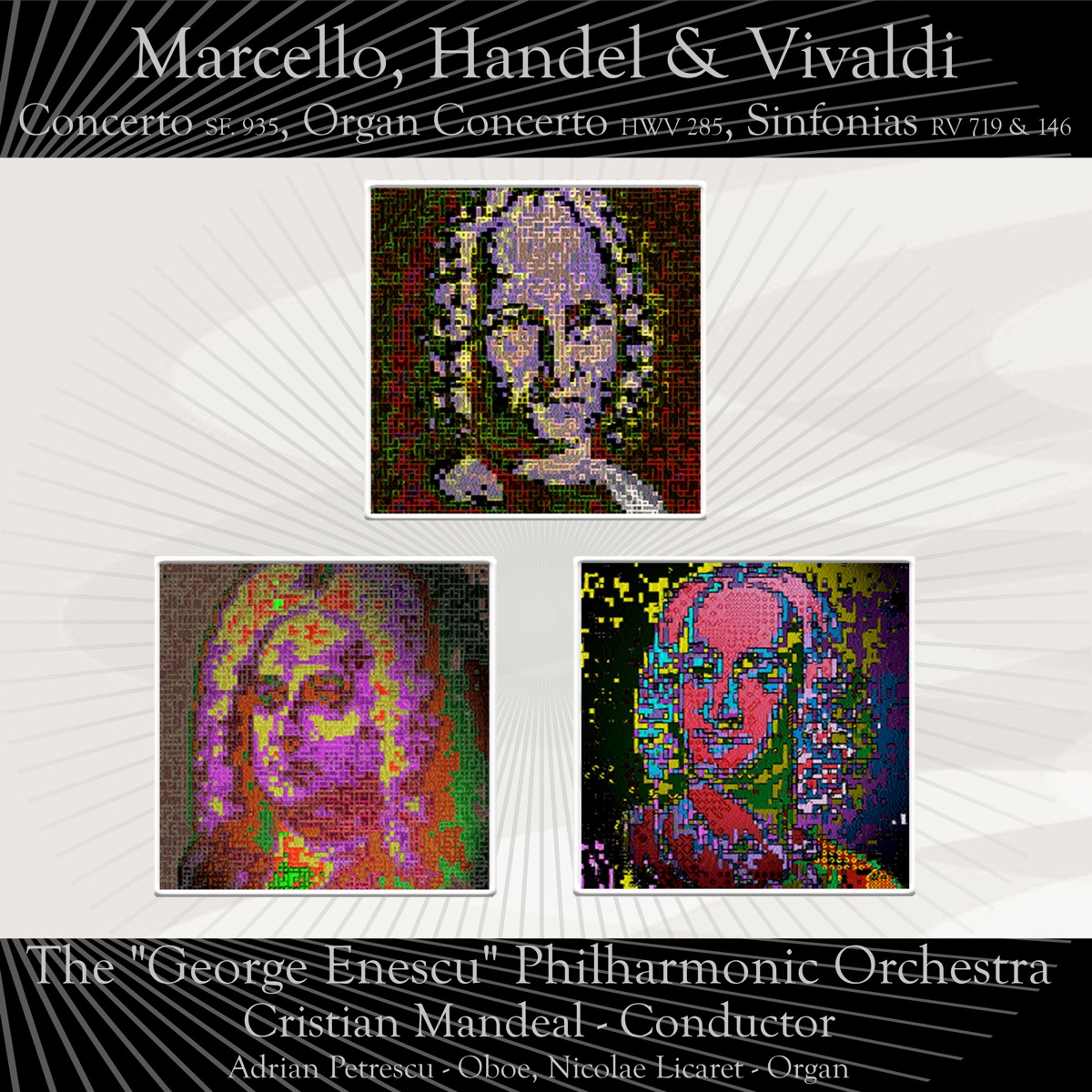 Marcello: Concerto, SF. 935 - Handel: Organ Concerto, HWV 295 - Vivaldi: Sinfonias RV 719 & RV 146 by "George Enescu" Bucharest Philharmonic Orchestra album cover