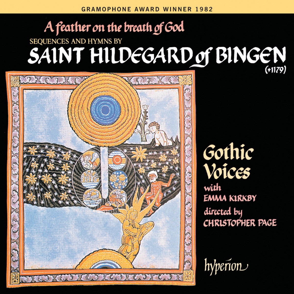A Feather on the Breath of God: Songs of Hildegard von Bingen by Dame Emma Kirkby & Gothic Voices album cover