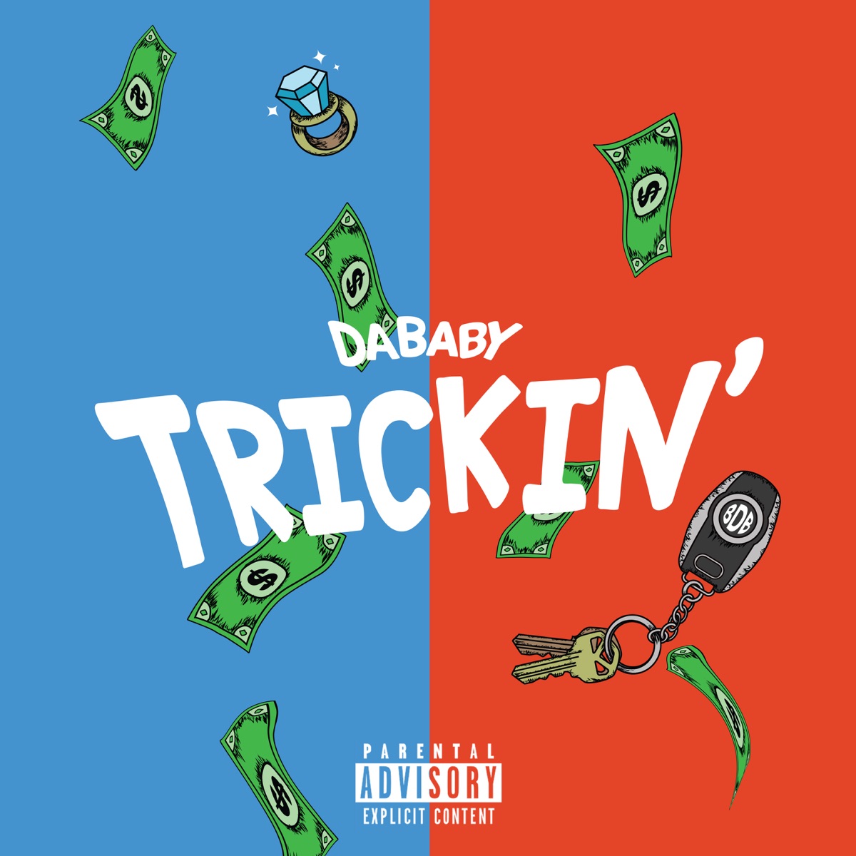TRICKIN' - Single by DaBaby album cover artwork