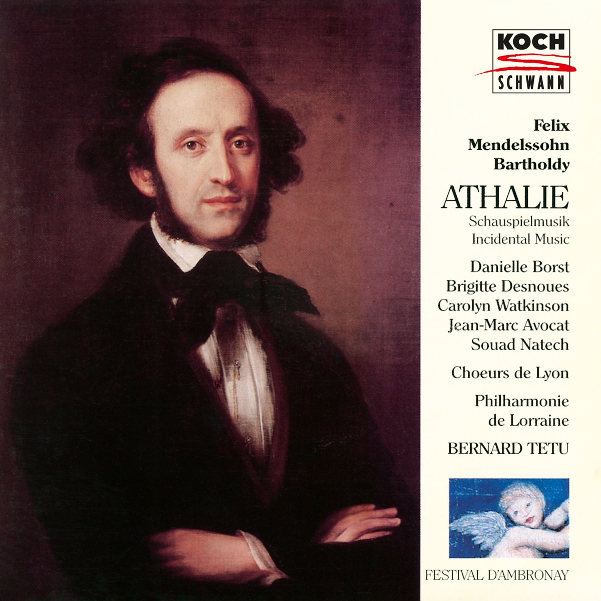 Mendelssohn: Athalie, Op. 74, MWV M16 by Choeurs De Lyon, Philharmonie de Lorraine & Bernard Tétu album cover