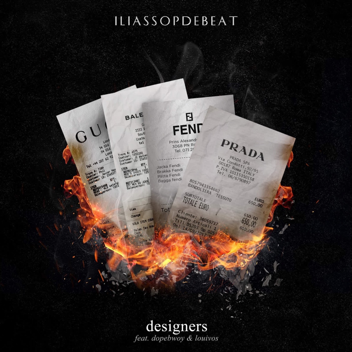 Designers (feat. LouiVos & Dopebwoy) - Single by IliassOpDeBeat album cover