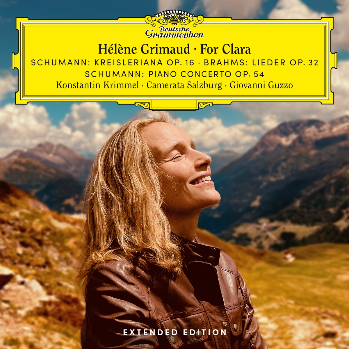 For Clara: Works by Schumann & Brahms (Extended Edition) by Hélène Grimaud, Konstantin Krimmel, Camerata Salzburg & Giovanni Guzzo album cover