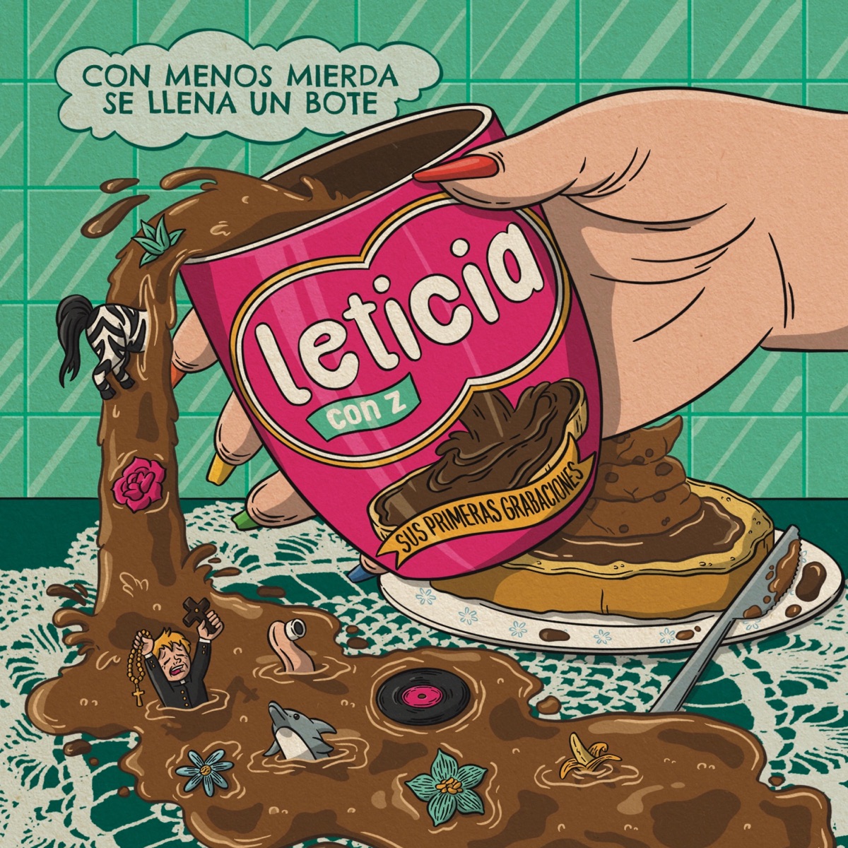 Con menos mierda se llena un bote by Leticia con Z album cover