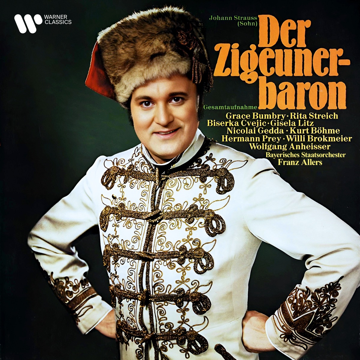 J. Strauss II: Der Zigeunerbaron by Grace Bumbry, Nicolai Gedda, Rita Streich, Hermann Prey, Wolfgang Anheisser, Kurt Böhme, Franz Allers, Gisela Litz, Biserka Cvejic, Bavarian State Orchestra & Willi Brokmeier album cover