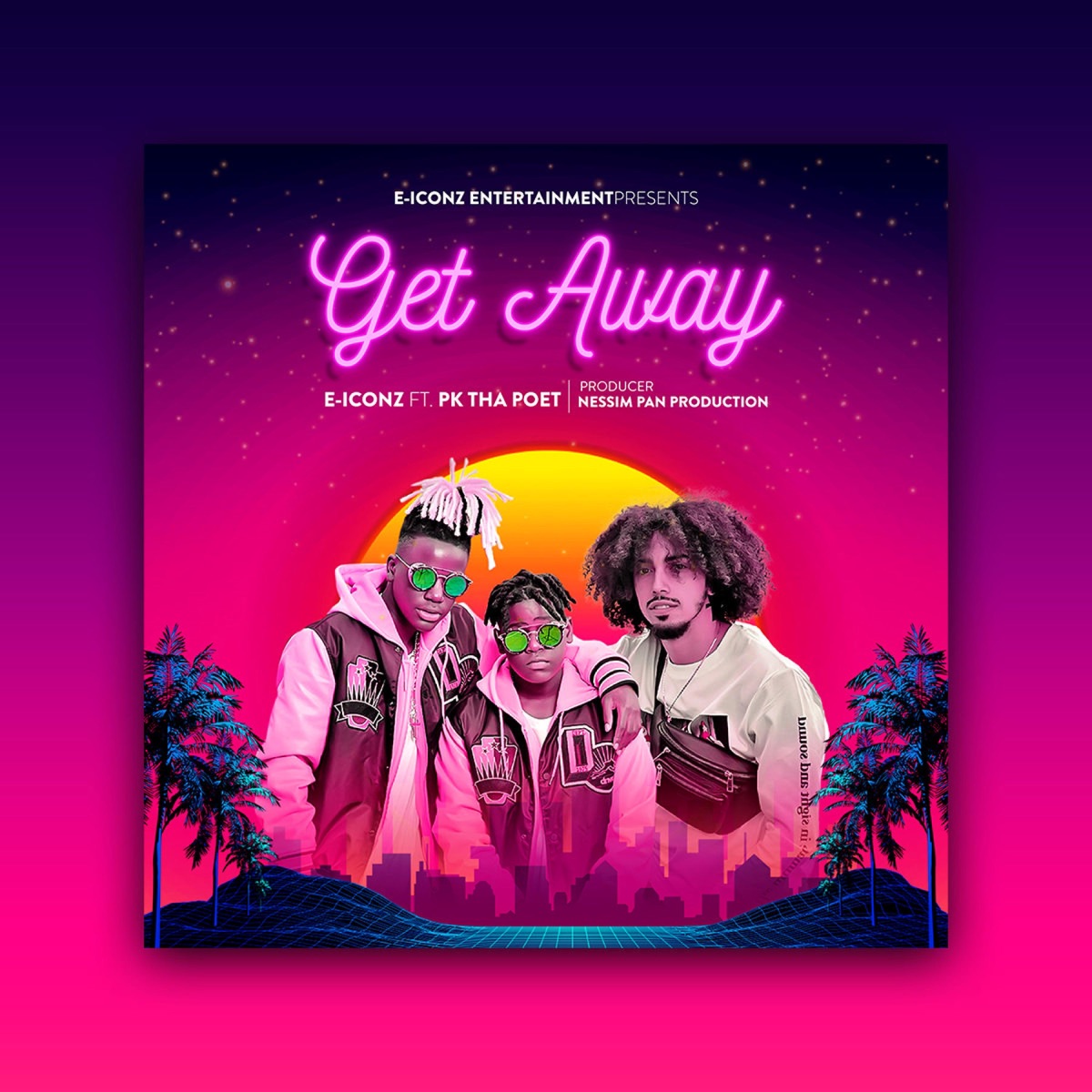 GET AWAY (feat. PK THA POET) - Single by E-iconz album cover