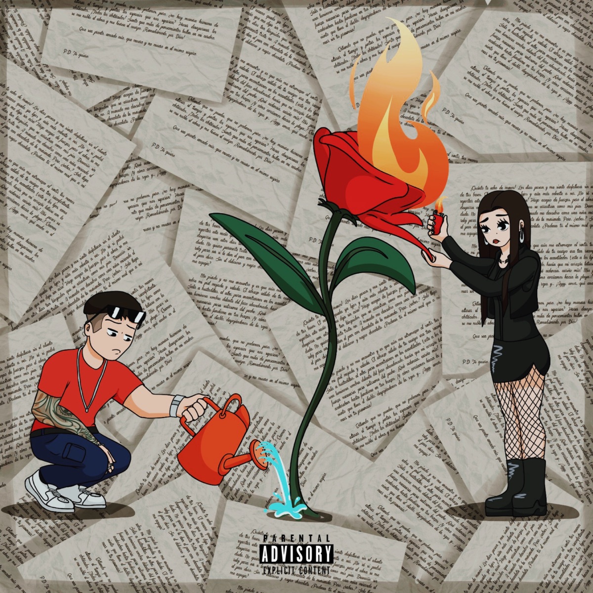 Mal de Amores - Single by Godnieel & FortyfourEyes album cover