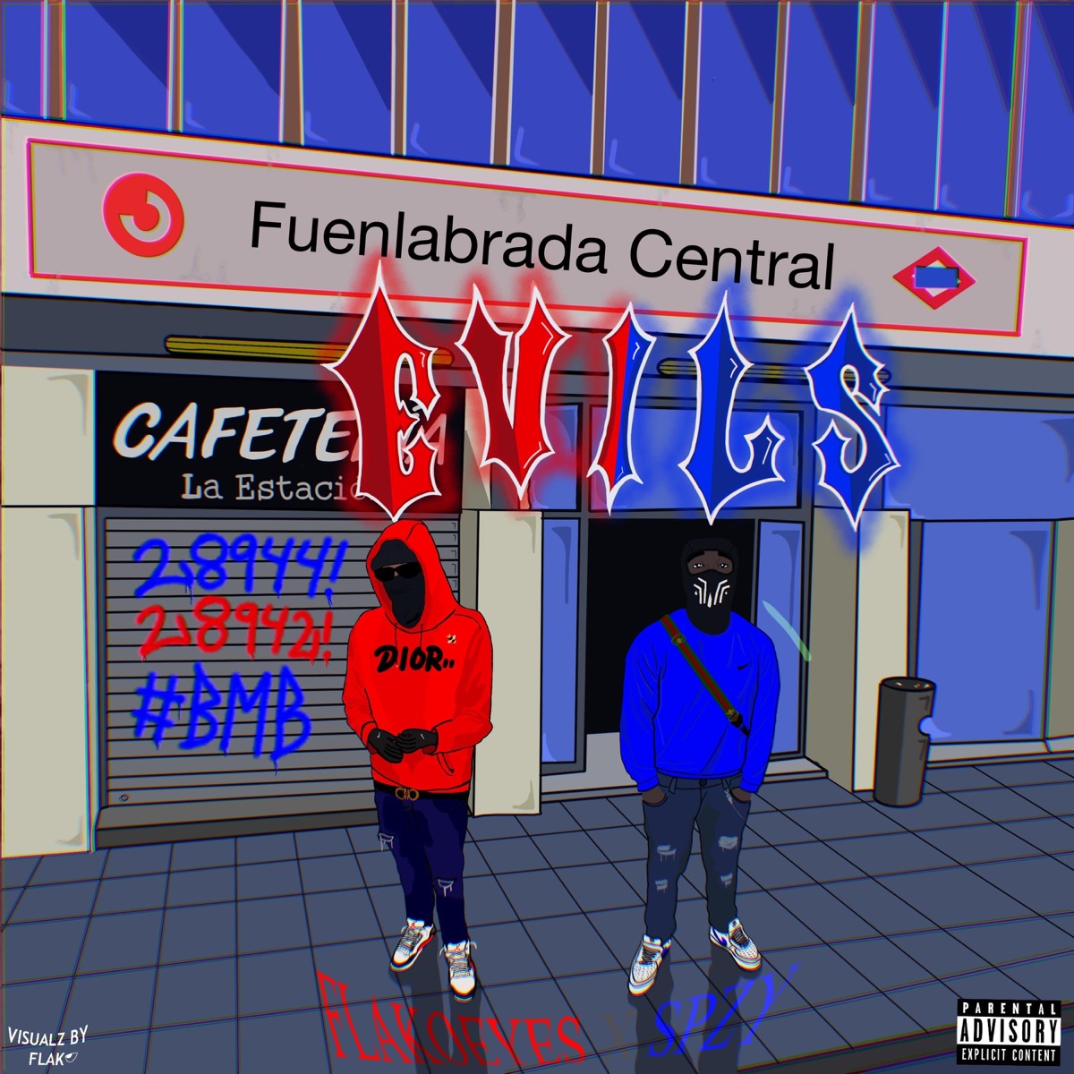 Evils (feat. Spzy94) - Single by flakoeyes album cover
