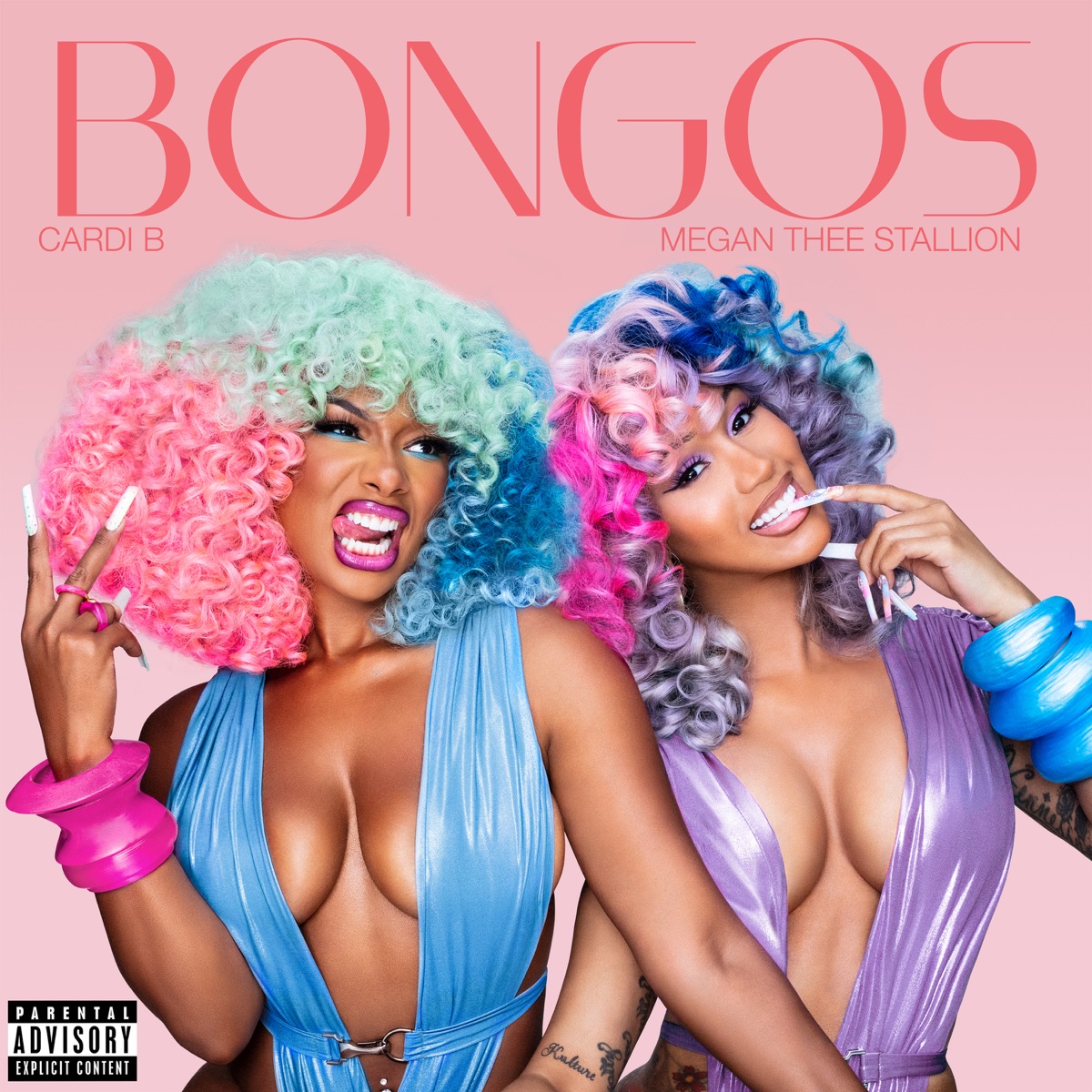 Bongos (Sped Up) - Single by Cardi B & Megan Thee Stallion album cover artwork