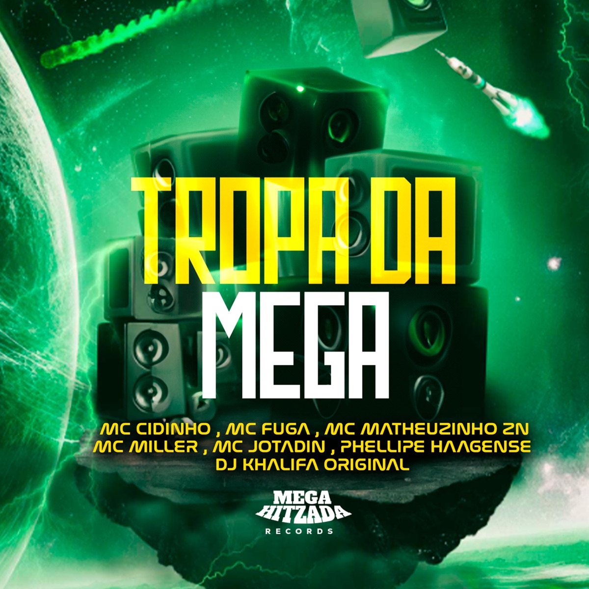 Tropa da Mega (feat. Mc Matheuzinho ZN, Jotadin, Mc Miller & Dj Khalifa Original) - Single by Mc Cidinho General, Mc Fuga & Phellipe Haagensen album cover