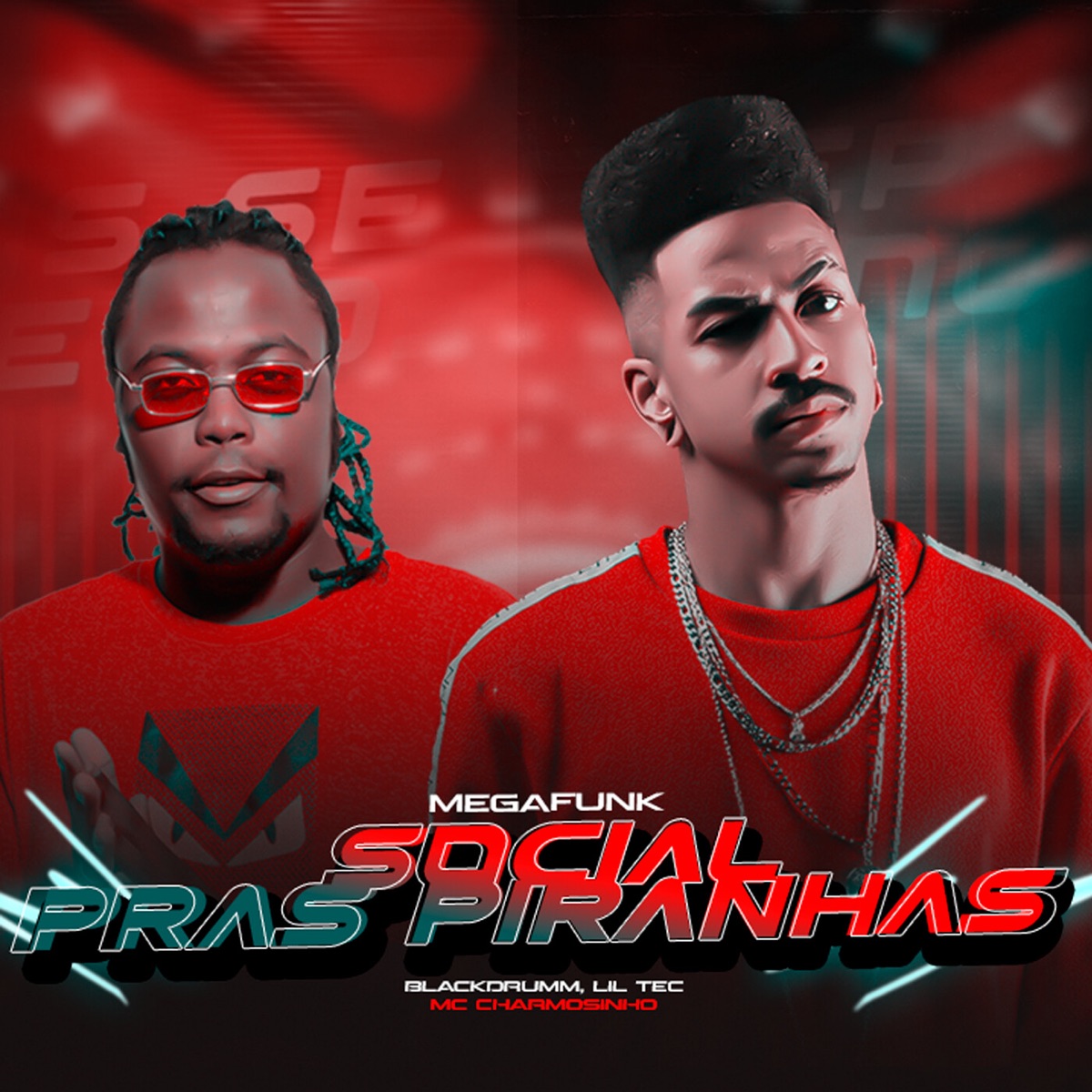 Mega Funk Social pras piranhas (feat. Mc Charmosinho) - Single by Blackdrumm & Lil Tec album cover