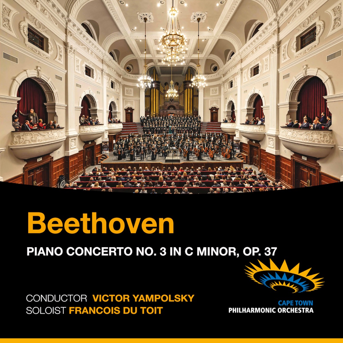 Beethoven: Piano Concerto No. 3 in C Minor, Op. 37 by Cape Town Philharmonic Orchestra, Victor Yampolsky & Francois Du Toit album cover