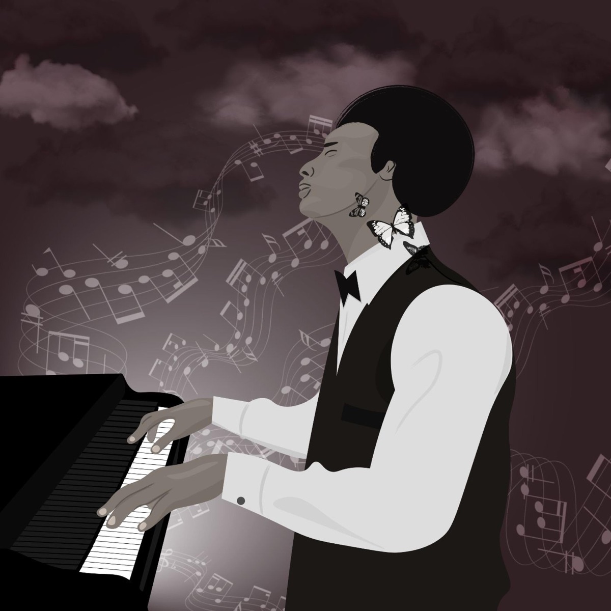 A Black Man's Piano by Simplekeyz album cover