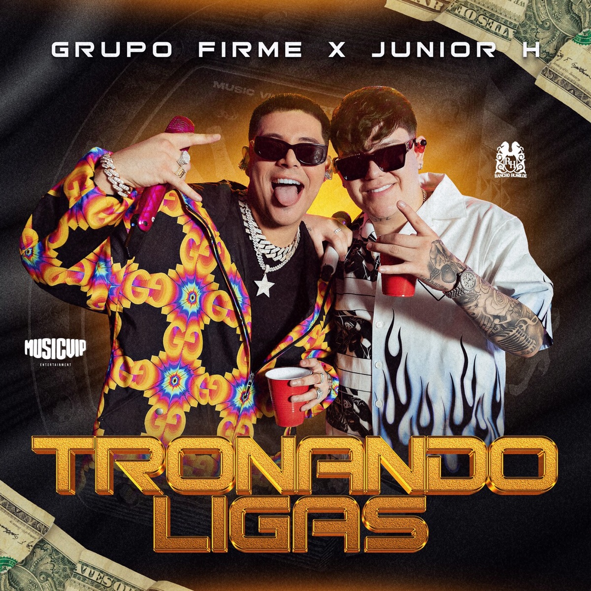 Tronando Ligas - Single by Grupo Firme & Junior H album cover artwork