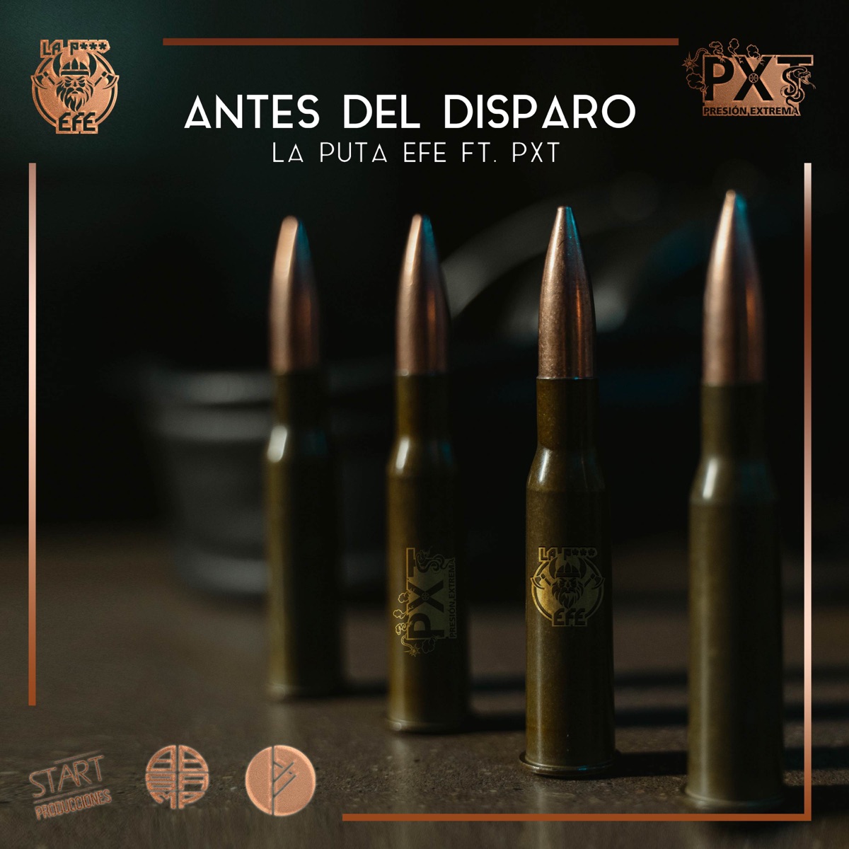 Antes del disparo (feat. Presión Extrema) - Single by La Puta Efe album cover