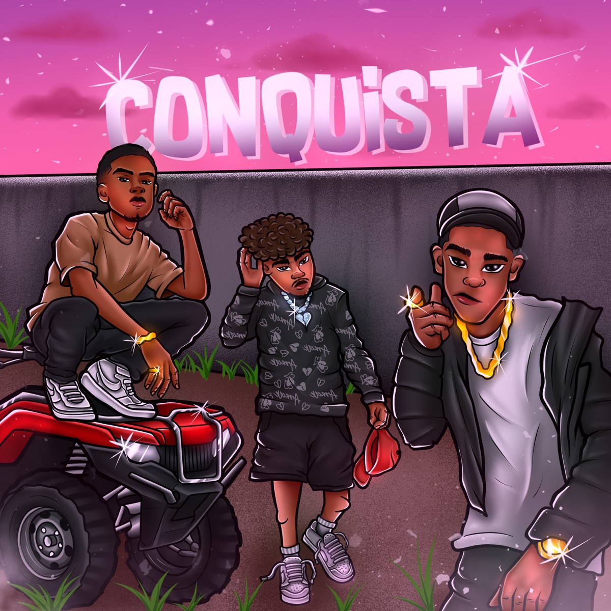 Conquista (feat. Sjay & Manel Beats) - Single by Choji, Kaeny Mc & Ellias album cover
