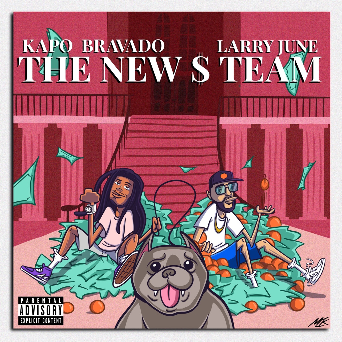 The New $ Team - Single (feat. Larry June) - Single by Kapo Bravado album cover artwork