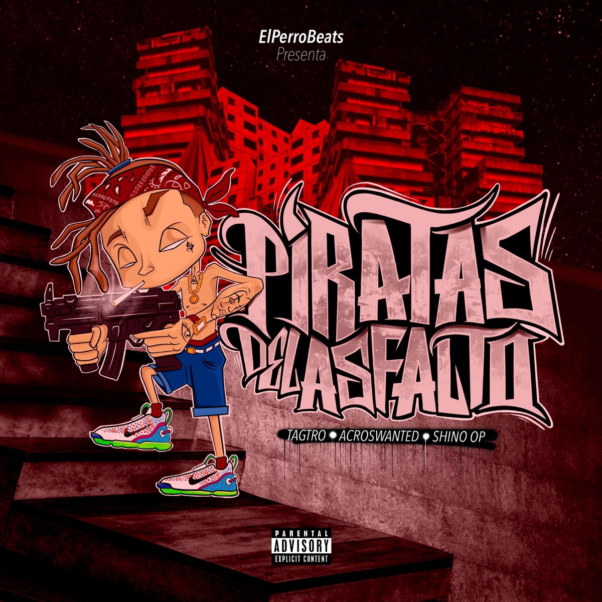 Piratas del Asfalto (feat. Shino Op, Tagtro & AcrosWanted) - Single by Bajo Terrenal album cover