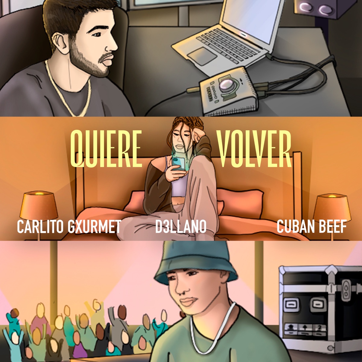Quiere Volver - Single by Carlito Gxurmet, Cubanbeef & D3llano album cover