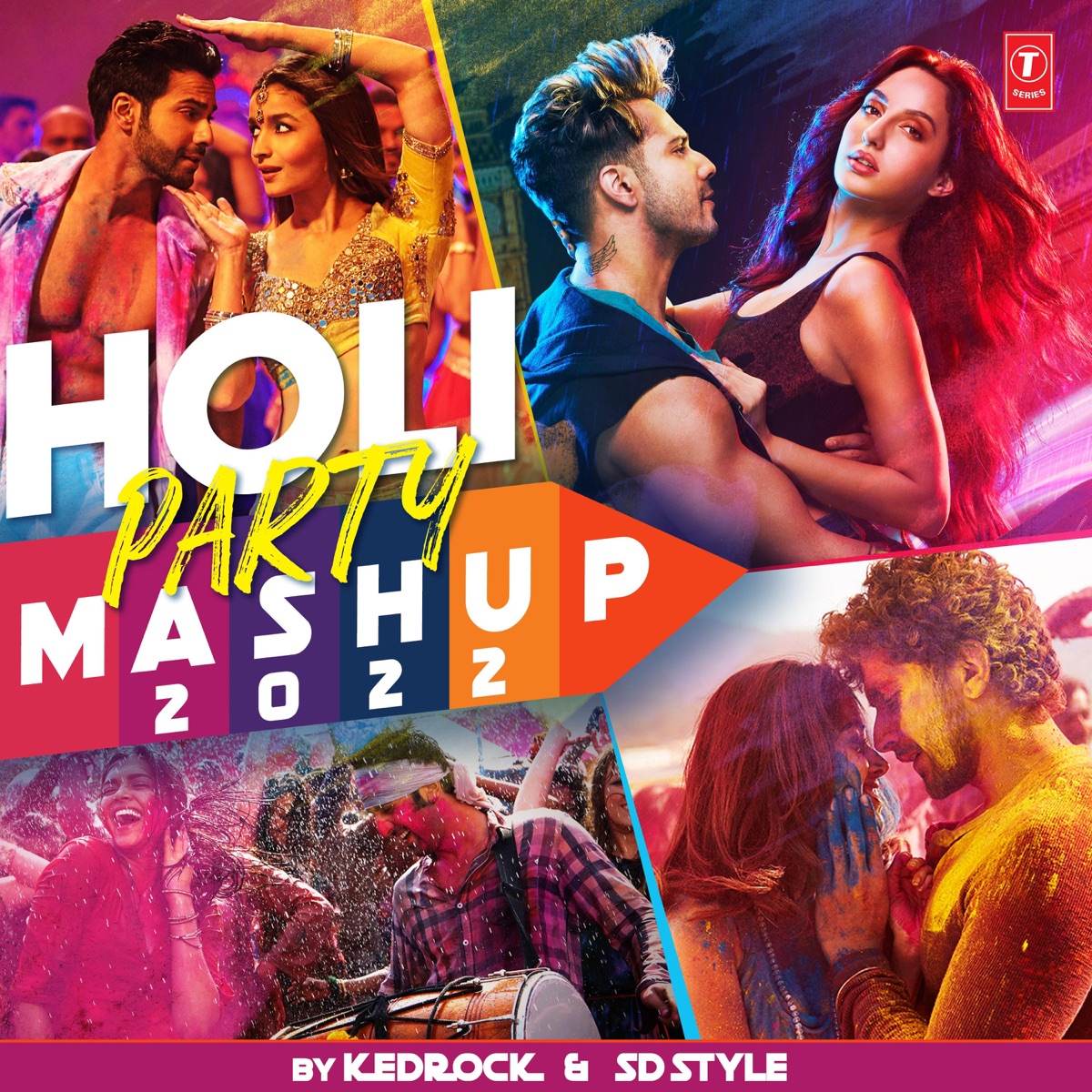 Holi Party Mashup 2022 - Single by Kedrock, Sd Style, Pritam, Tanishk Bagchi, Guru Randhawa, Rajat Nagpal, Krsna Solo, Badshah, Sohail Sen, B. Palm, A.R. Rahman, Aadesh Shrivastava & Manj Musik album cover