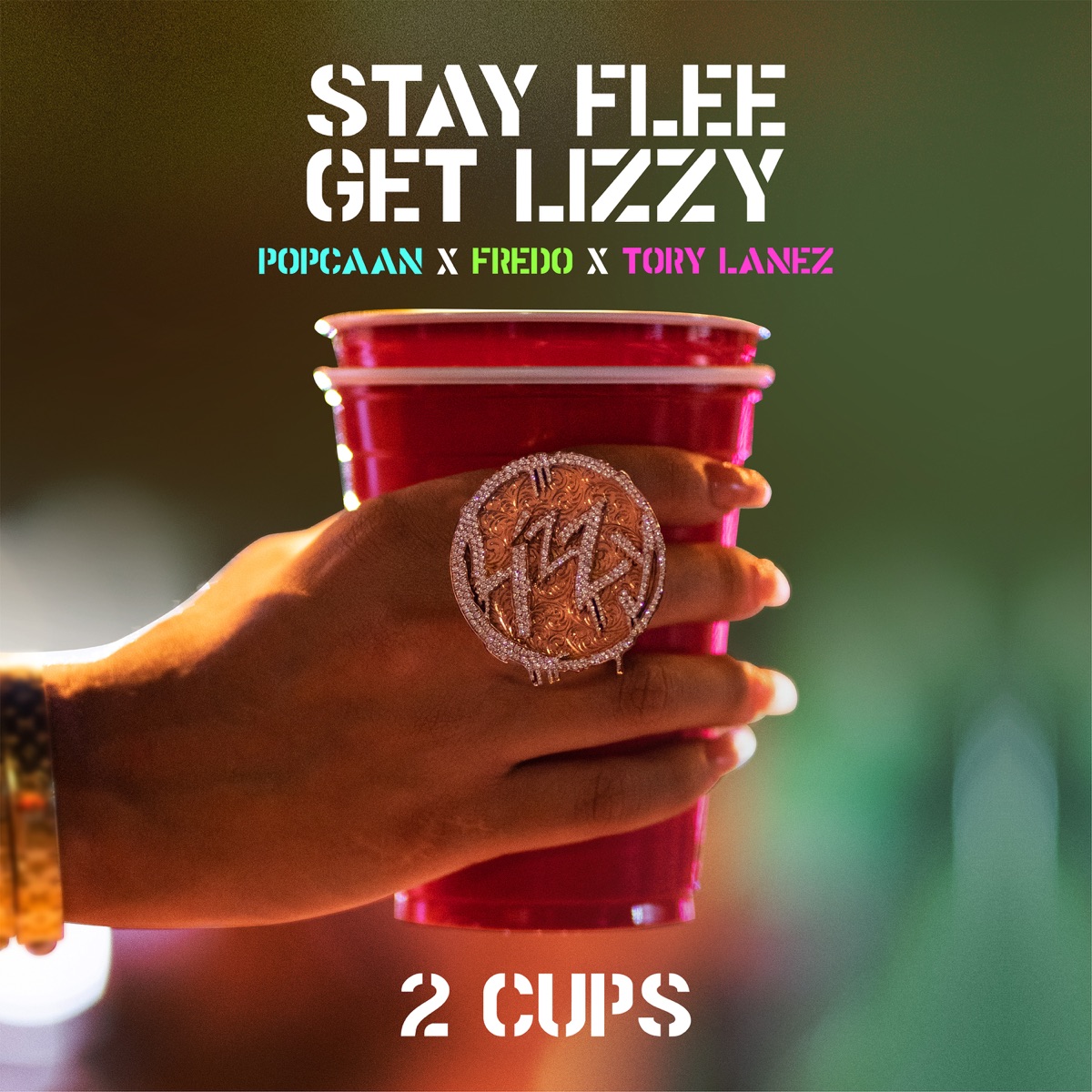 2 Cups - Single by Stay Flee Get Lizzy, Popcaan, Fredo, Tory Lanez album cover