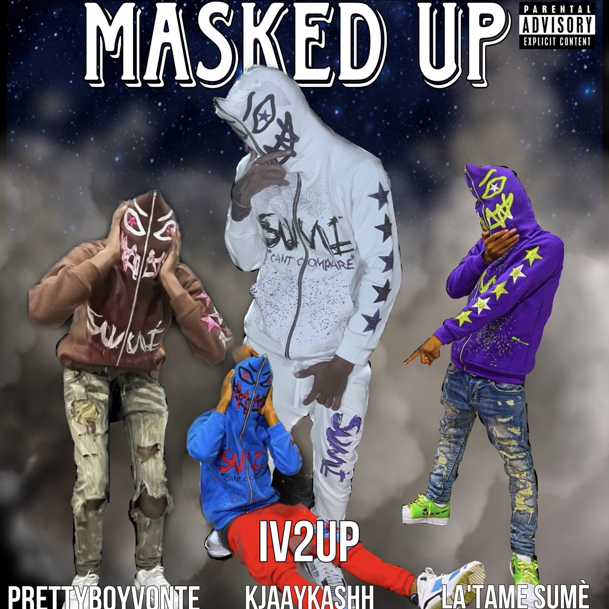 Masked Up (feat. PrettyBoyVonte, Latame Sumé & KJAAYKASHH) - Single by IV 2UP album cover