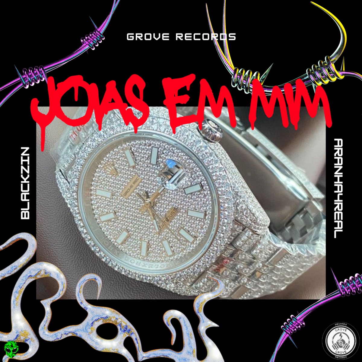 Jóias em mim (feat. BLACKZIN & Aranha4real) - Single by GROVE album cover