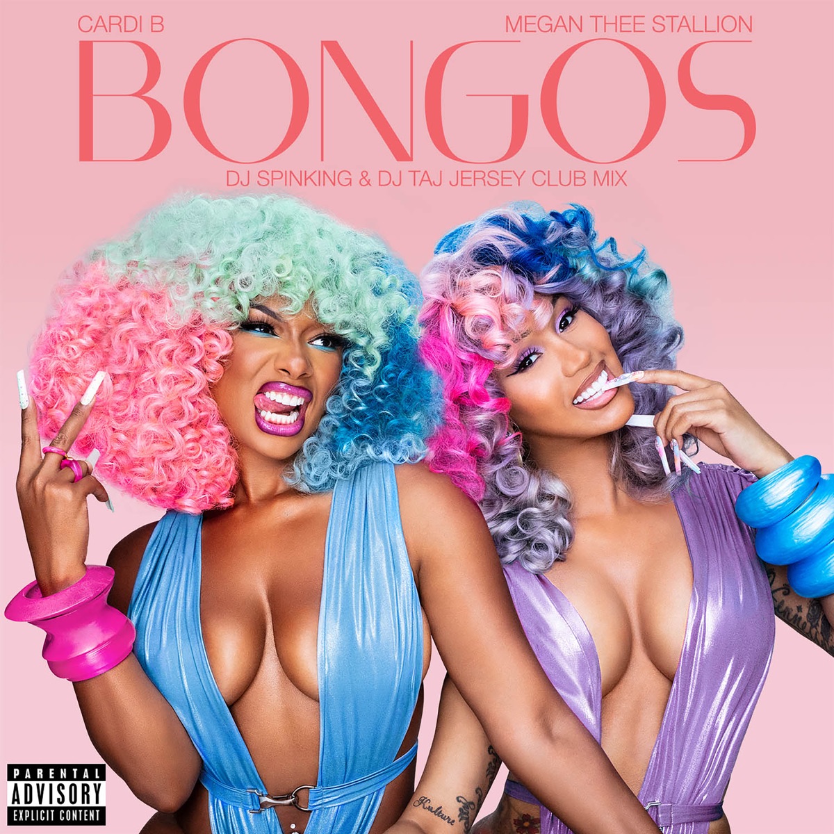 Bongos (DJ SpinKing & DJ Taj Jersey Club Mix) - Single by Cardi B & Megan Thee Stallion album cover artwork