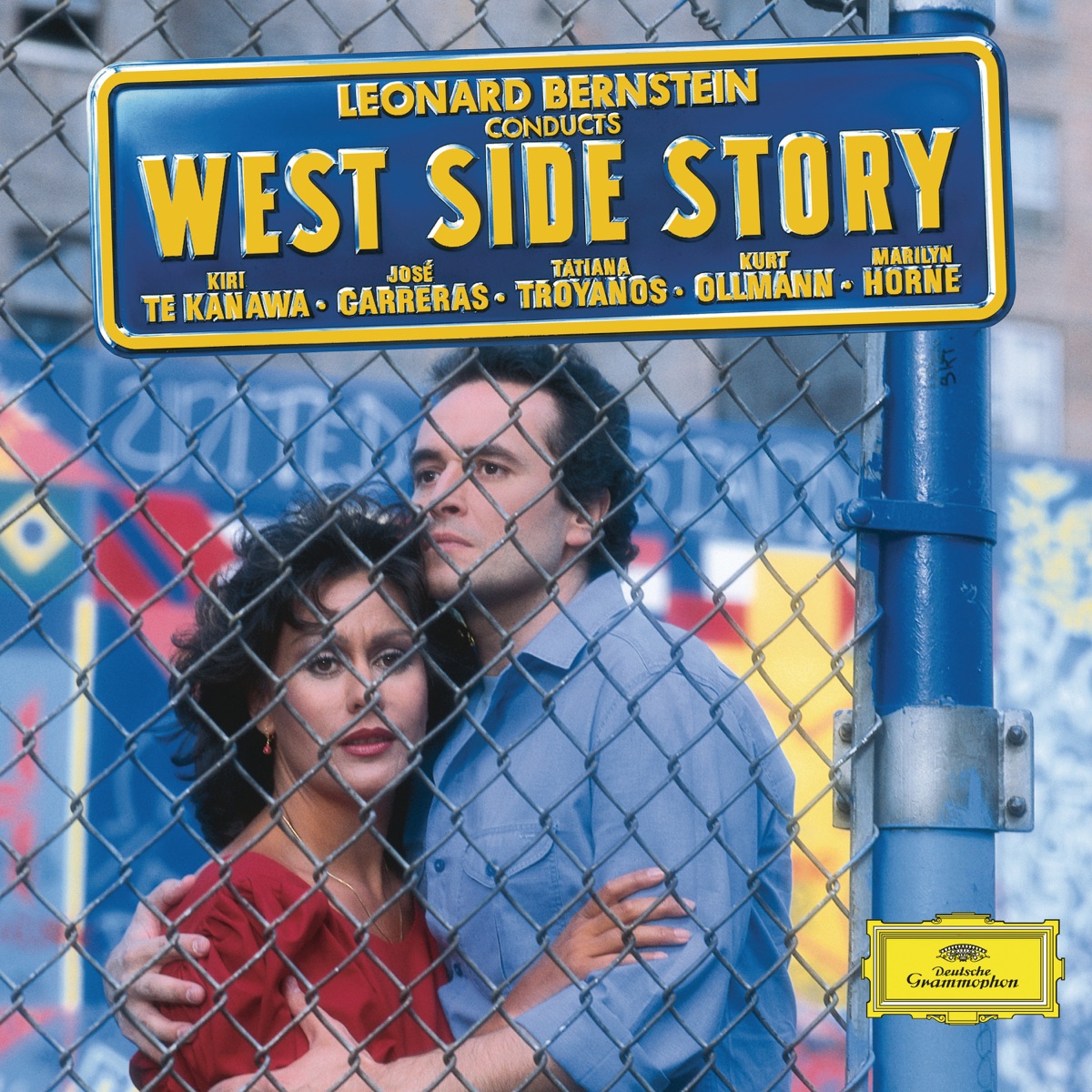 Bernstein: West Side Story by Dame Kiri Te Kanawa, Leonard Bernstein, Stephen Sondheim, José Carreras, Tatiana Troyanos, Kurt Ollmann & Marilyn Horne album cover