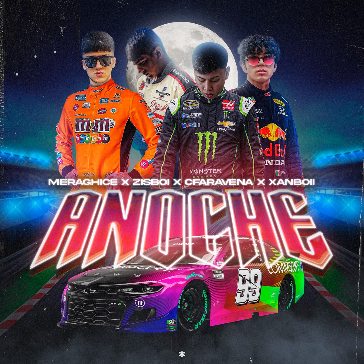 Anoche (feat. cfaravena) - Single by Meraghice, ZisBoi & XanBoii album cover