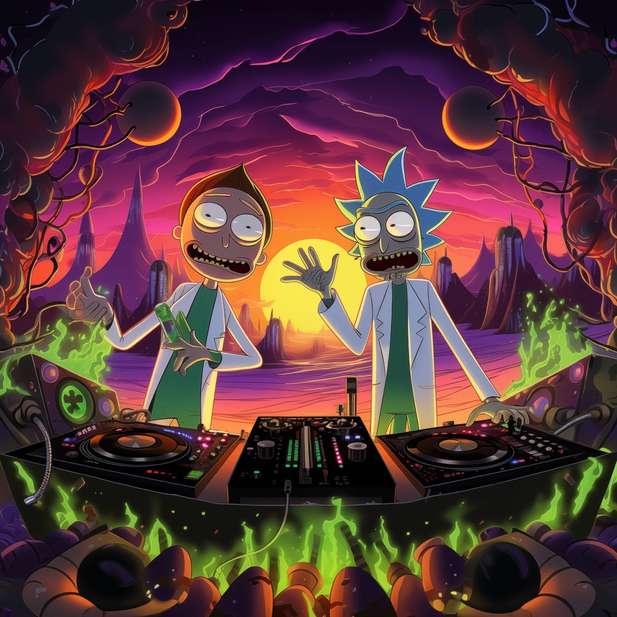 Rick & Morty by Rastazaria & DJ Papercuts album cover