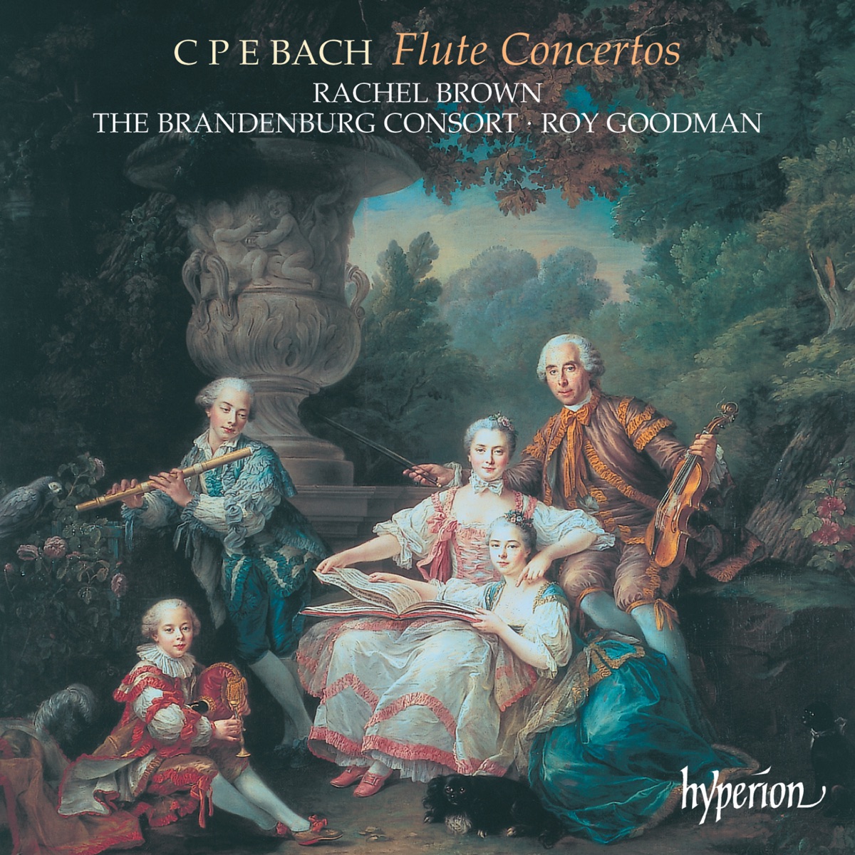 C.P.E. Bach: 3 Flute Concertos by Rachel Brown, The Brandenburg Consort & Roy Goodman album cover