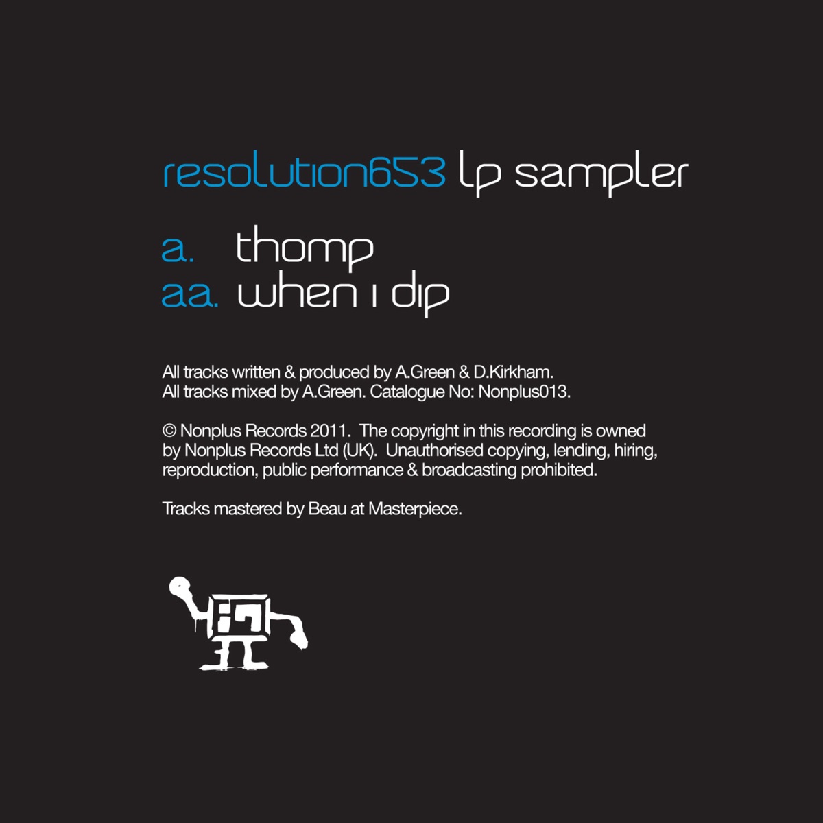 Resolution 653 LP (Sampler) - Single by Instra:mental album cover